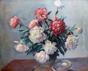 Vase De Pivoines by Henri Pailler