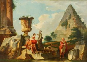 Capriccio Of Classical Ruins With The Pyramid Of Caius Cestius