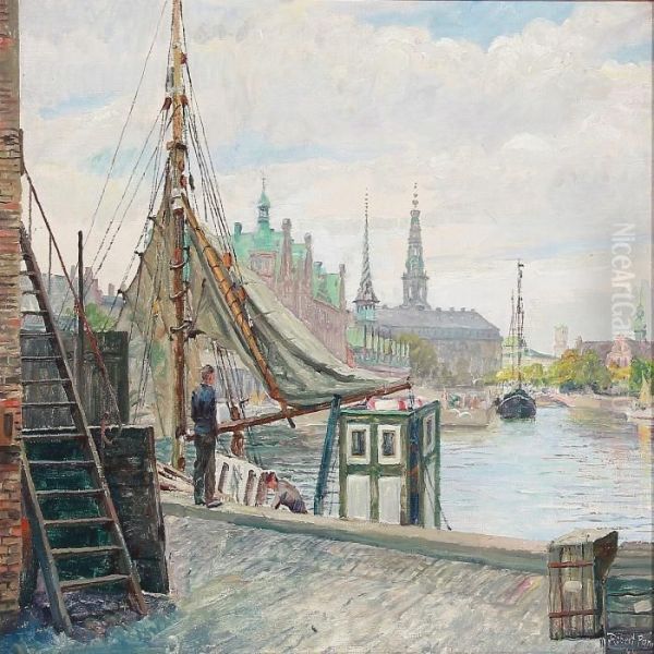 View Of The Inner Harbour Of Copenhagen Towards Christiansborg - view 1