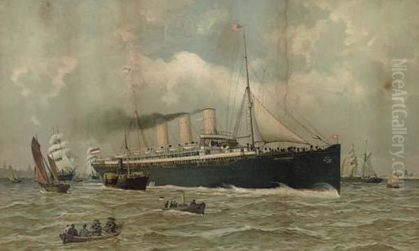 The S.s. Furst Bismarck In Hamburg - view 1