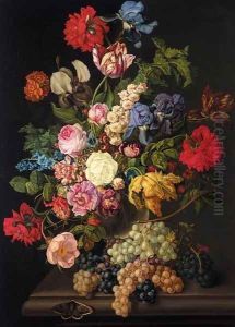 Large Flower Still Life (Grosses Blumenbouquet) by Sebastian Wegmayr