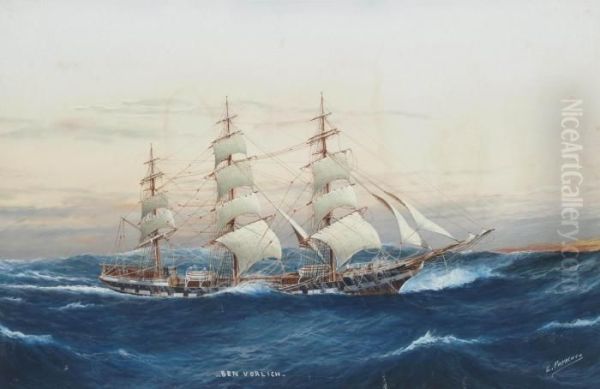 The Wool Clipper
Ben Vorlich
Under Reduced Sail At Sea - view 1