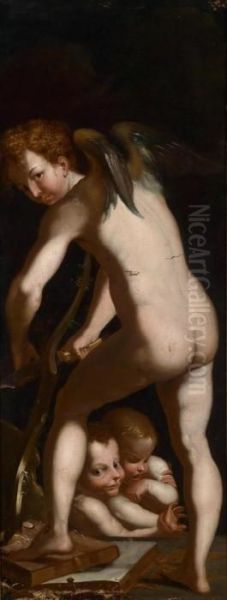 Cupid Carving His Bow - view 1