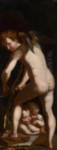 Cupid Carving His Bow