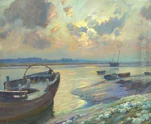 Sunset over the estuary by Harry van der Weyden