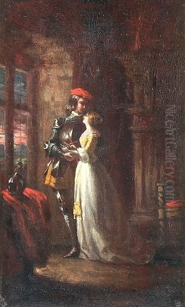 Lovers By Moonlight In A Castle Interior - view 1