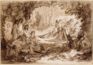 Cymocles Discovered By Atis In
The Bowre Of Blisse, Spenser's Fairie Queene, Book Ii, Chapter V. by Joseph Noel Paton