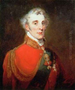 Portrait of Arthur Wellesley, 1st Duke of Wellington (1769-1852) wearing the Order of the Golden Fleece and of the Garter, c.1840 by John Robert Wildman
