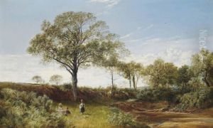Children Playing On A River Bank
