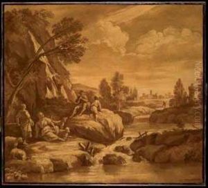 Paesaggio Con Veduta Fluviale, Pastori E Armenti