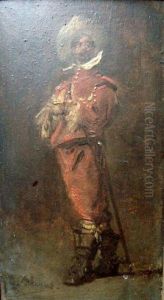 Mousquetaire En Habit Rouge by Charles Francois Pecrus