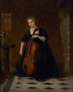 Violoncelliste by Charles Francois Pecrus