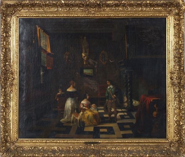 Interior Scene With Gentleman - view 1