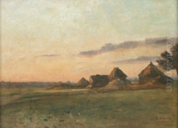 Soleil Couchant, Plaine De Barbizon - view 1