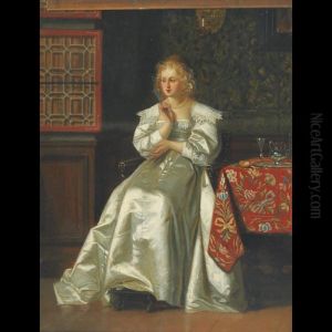 Ladies In Formal Interiors by Charles Francois Pecrus