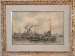 Voiliers Et Steamers by Charles Francois Pecrus