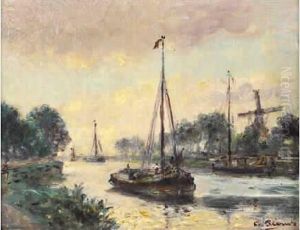 Les Chalants Sur La Riviere, En Hollande Les Chalants Sur La Riviere, En Hollande