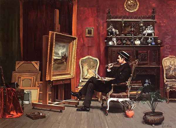 Milne Ramsey in His Studio - view 1