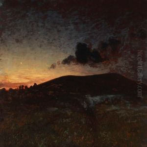 Landscape With Sunset by Viggo Christian Frederick Pedersen