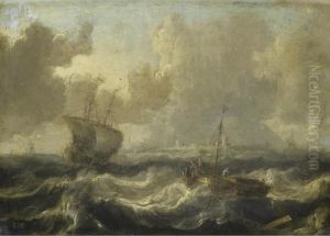 Mer Agitee Pres D'un Rivage Hollandais