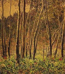 Sunlit Birches by Gunnar Mauritz Widforss
