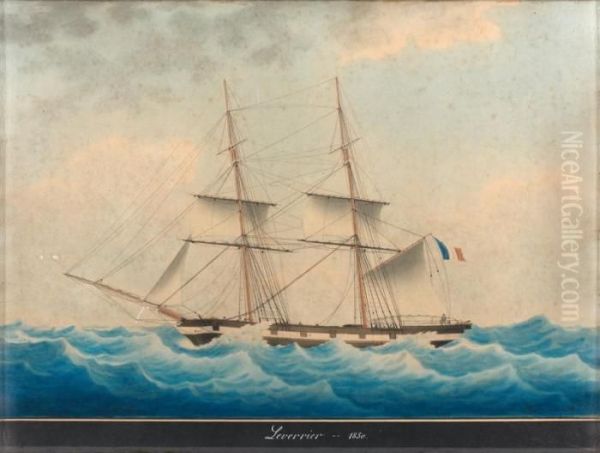 Vue De Travers, Babord Armure Par Mer Forte De La Goelette <leverrier> - view 1