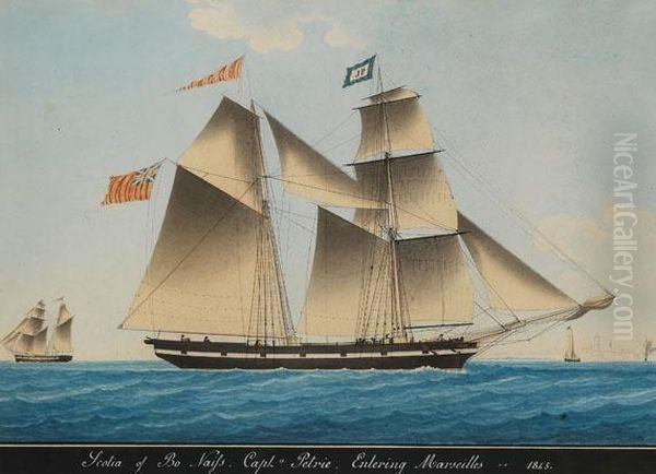 Britischer Topsegelschoner Scotia Vor Marseille - view 1