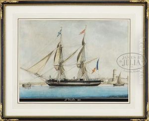 Portrait Of The "vauchlin" by Joseph Honore Maxime Pellegrin