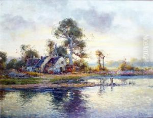 Maison En Bord De Riviere by Pierre Jacques Pelletier
