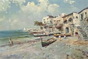 A Fishing Village On The Amalfi Coast by Tito Pellicciotti