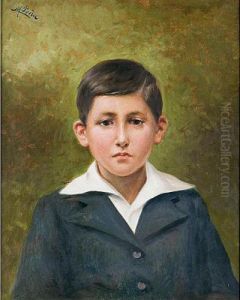 ""retrato De Nino"" by Maximino Pena Munoz