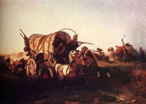 The Attack On The Emigrant Train by Charles Ferdinand Wimar