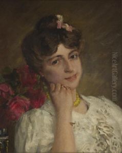 "ritratto Femminile Con Rose Rosse" "ritratto Femminile Con Rose Rosse"
