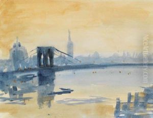 Brooklyn Bridge by Joseph Pennell