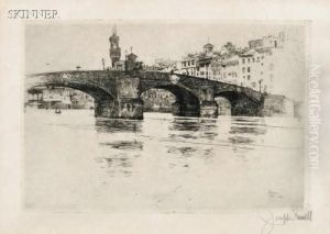 Ponte San Trinita (florence) by Joseph Pennell