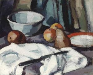 Still Life With White Bowl S by Samuel John Peploe