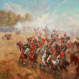 Chasseurs A Cheval De La Garde Imperiale by Paul Emile Leon Perboyre