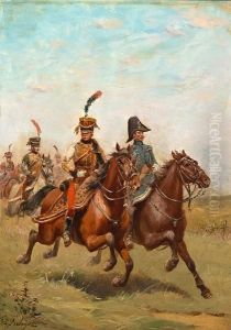 An Aide-de-camp Of The Marshal And An Ordnanceofficer Of The Emperor by Paul Emile Leon Perboyre