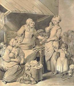 The fish market by Pierre-Alexandre Wille
