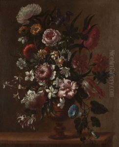Bouquet De Fleurs Sur Un Entablement by Bartolome Perez