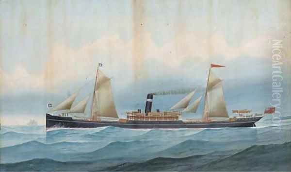 The British India steamer Fultala at sea - view 1