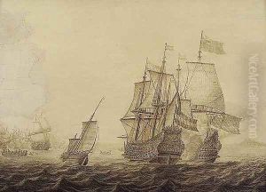 Action between Dutch and English Ships