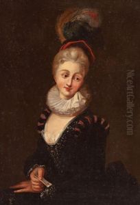 Retrato De Una Joven by Jean-Baptiste Perronneau