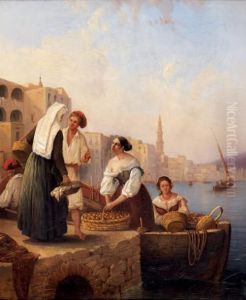 Scene Napolitaine by Ferdinand Victor Perrot