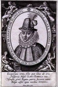 Portrait of Isabella Clara Eugenia of Austria (1566-1633) wife of Albert, Archduke of Austria (1559-1621) by Antonie Wierix