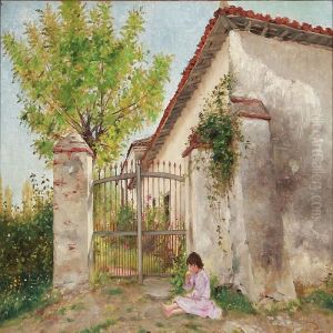 At A House In Napoli by Edvard Frederik Petersen