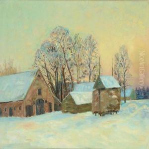 Wintry Landscape With Houses