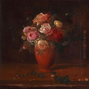 Still Life With Roses In A Vase