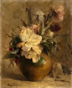 Fleurs Coupees Dans Un Pot by Eugene Petit