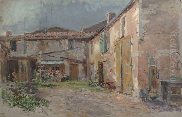 Cour De Ferme, L'ete En Lorraine. - view 1